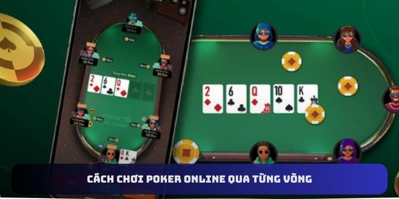 Cách chơi Poker online qua từng vòng